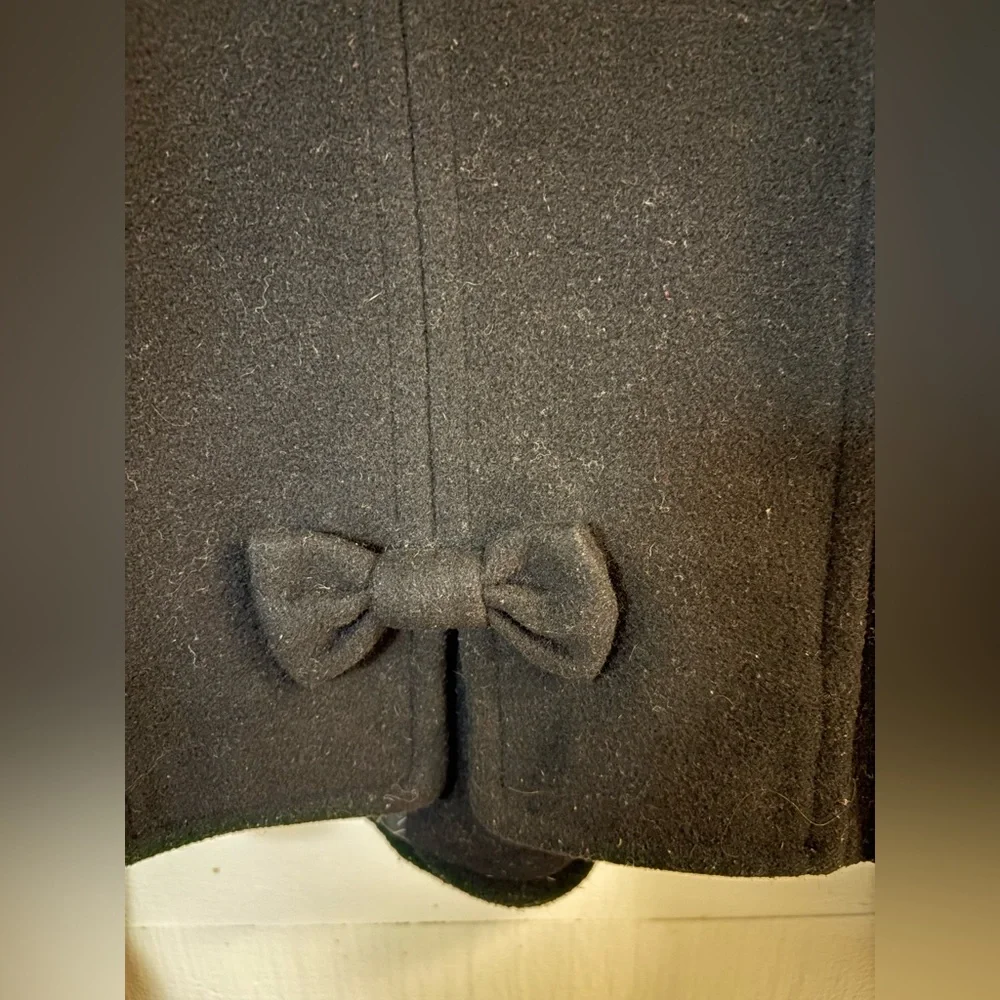 Stradivarius Cropped Black Jacket with Bow Back Size Medium - Picture 4 of 6